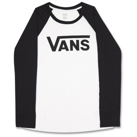 Damen-T-Shirt Vans Drop V Ls Raglan-B weiß/schwarz White
