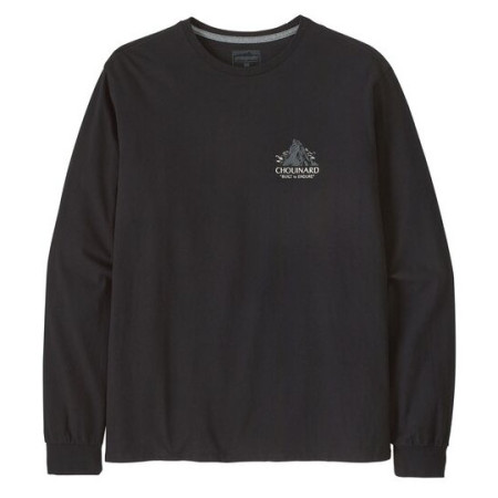 Herren-T-Shirt Patagonia M's L/S Chouinard Crest Responsibili-Tee schwarz Black