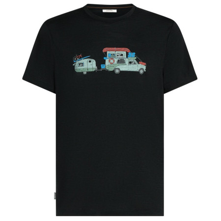 Herren-T-Shirt Icebreaker Men Merino 150 Tech Lite SS Tee Transportage schwarz Black