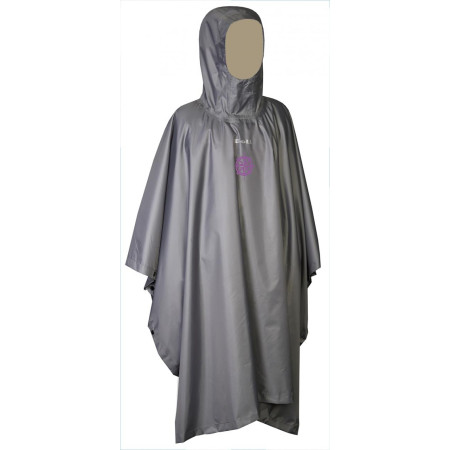 Kinder-Poncho Boll Junior grau/lila violet shale