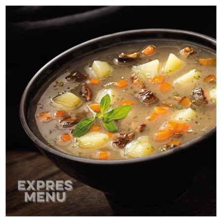 Suppe Expres menu Kartoffelsuppe mit Waldpilzen