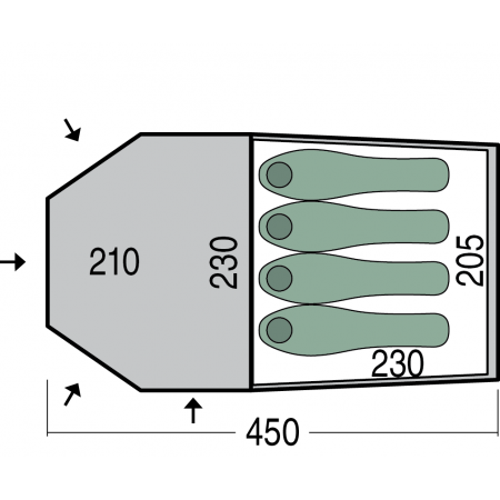 Zelt Pinguin Storm 4