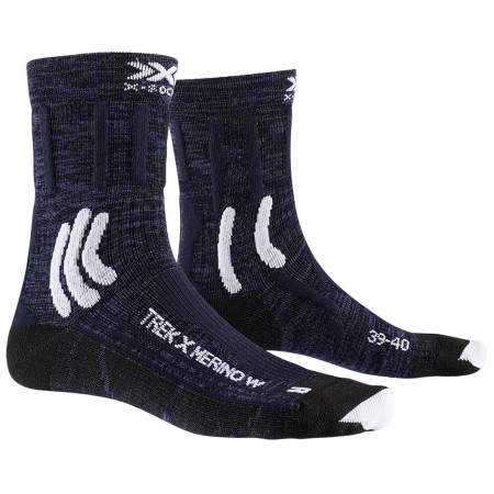 Damensocken X-Socks Trek X Merino dunkelblau MIDNIGHT BLUE/ARCTIC WHITE