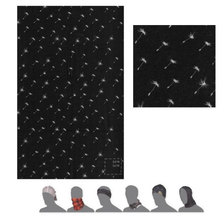 Multifunktionstuch Sensor Tube Pattern schwarz/weiß