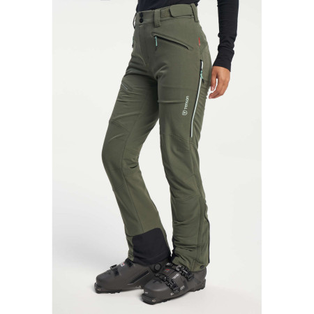 Damen-Winterhose Tenson Touring Softshell Pant dunkelgrün Dark Khaki
