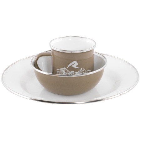 Geschirrset Robens Tongass Single Enamel Set beige