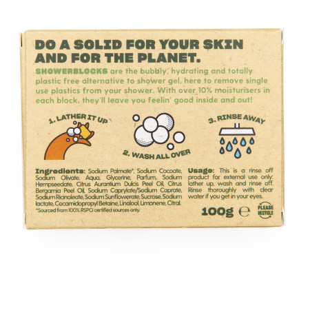 Duschgel Shower Blocks Solid Shower Gel EO Range - Sweet Orange & Bergamot