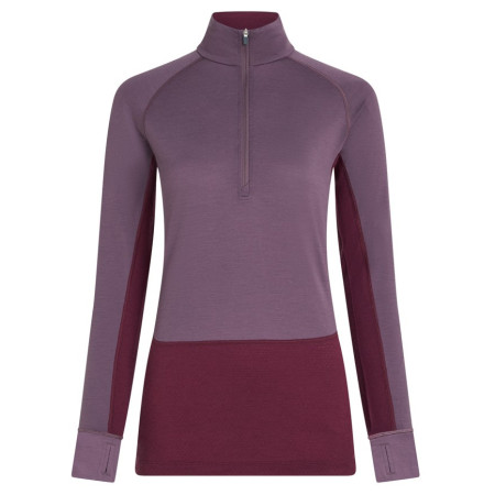 Damen-Funktionsshirt Icebreaker Women Mer 200 ZoneKnit LS Half Zip lila Dkber/Greplu/Cb