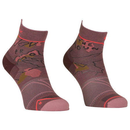 Damensocken Ortovox Alpine Light Quarter Socks W rosa/lila mountain rose