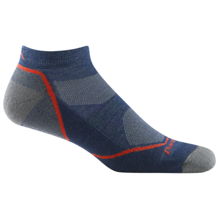Herrensocken Darn Tough Light Hiker No Show Lightweight With Cushion blau/grau denim