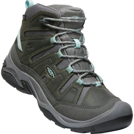 Damen Trekkingschuhe Keen Circadia Mid Wp Women grau steel grey/cloud blue