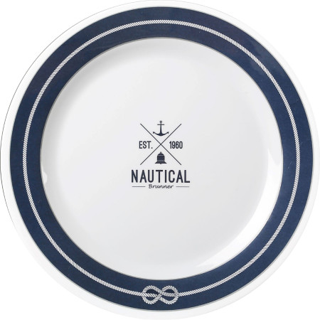 Teller Brunner Dinner plate blue weiß/blau