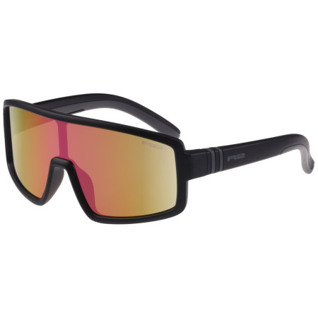 Sportbrille R2 Invader schwarz Barva čočky : hnědá Povrchová úprava čočky : černočervený chrom