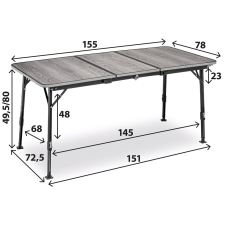 Campingtisch Brunner Elùtop Compack Square 100