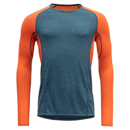 Herren-Funktionsshirt Devold Running Man Shirt blau/orange Pond
