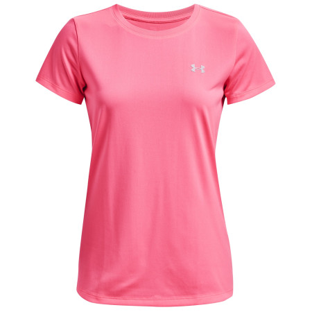 Damen-T-Shirt Under Armour Tech SSC - Solid 2024 rosa Pink Punk / / Metallic Silver