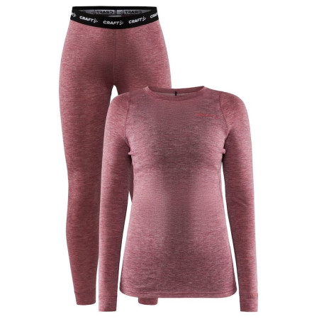 Damen Funktionsset Craft Core Wool Merino rosa RoseMelange