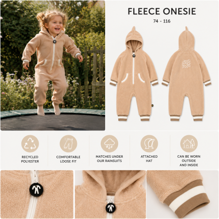 Kinderoverall DucKsday Polar Fleece Londen/sand