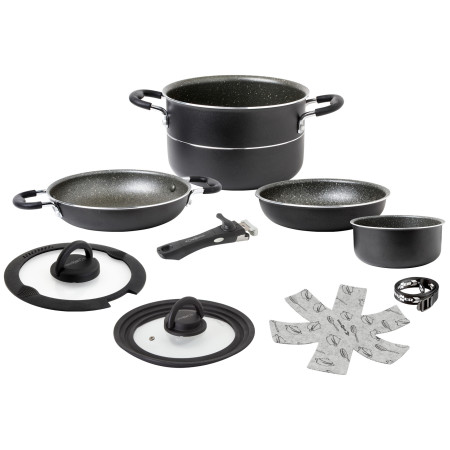 Geschirrset Brunner Pirate NG 7+1 - 20 cm schwarz