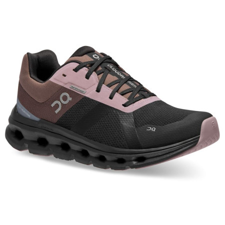 Damen Laufschuhe On Running Cloudrunner Waterproof Black/Grape braun Black/Grape