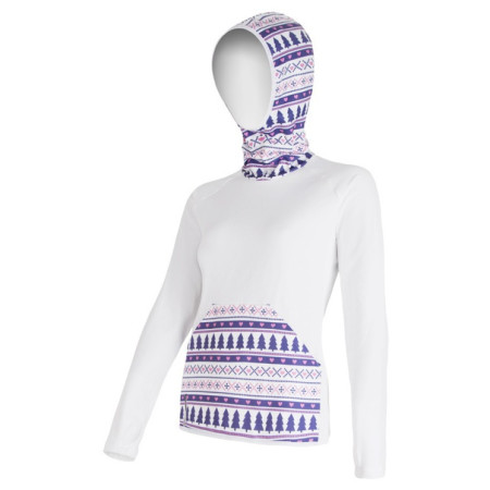 Damen-Sweatshirt Sensor Tecnostretch bílá s kapucí weiß