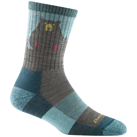 Damensocken Darn Tough Bear Town Micro Crew Lightweight With Cushion blau aqua