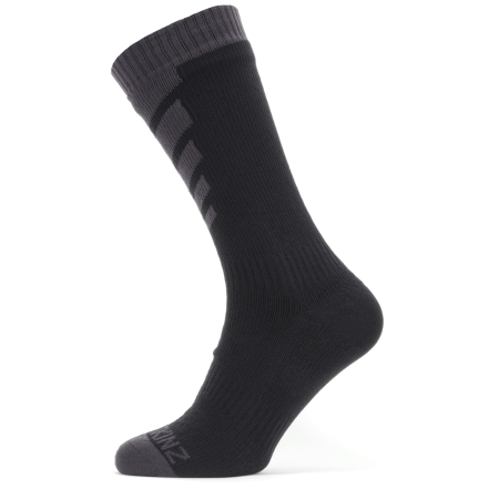 Wasserdichte Socken SealSkinz WP Warm Weather Mid schwarz/grau Black/Grey
