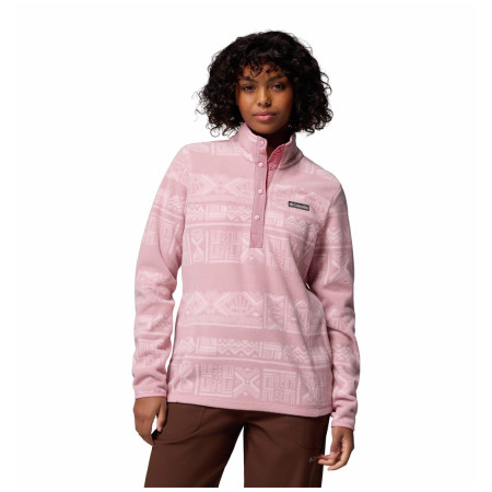 Damen-Sweatshirt Columbia Benton Springs™ Printed Half Snap rosa Eraser Pink Deschutes Days