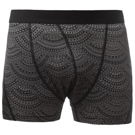Herren funktionelle Boxershorts Sensor Merino Impress grau/schwarz Šedá/Maori