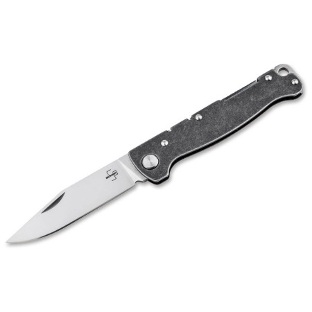 Taschenmesser Boker Atlas Backlock Clippoint grau