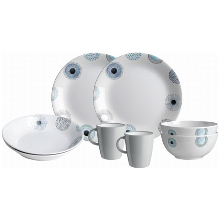 Geschirrset Brunner Set tête-à-tête Deep Sea 8 pcs weiß