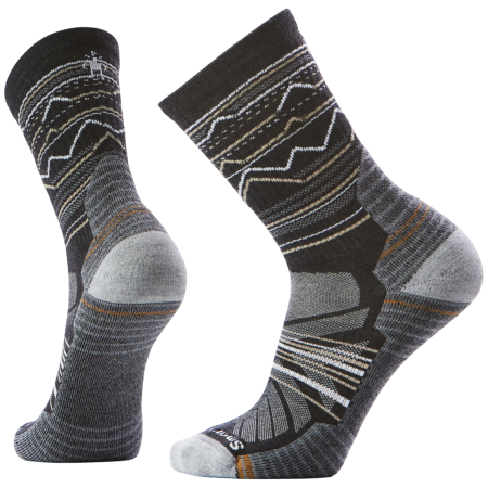 Socken Smartwool Hike Light Cushion Mountain Range Crew schwarz/grau CHARCOAL/LIGHT GRAY