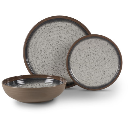 Geschirrset Kampa Farmhouse - 12 ks braun