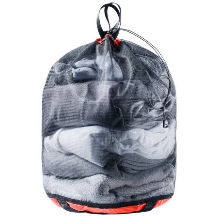 Kleiderhülle Deuter Mesh Sack 5 schwarz/rot papaya-black