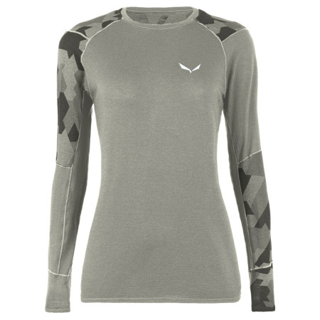 Damen-T-Shirt Salewa Cristallo Warm Amr W L/S Tee. grau 0624 - heather grey