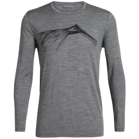 Herren-T-Shirt Icebreaker Mens Tech Lite LS Crewe grau GritstoneHthr