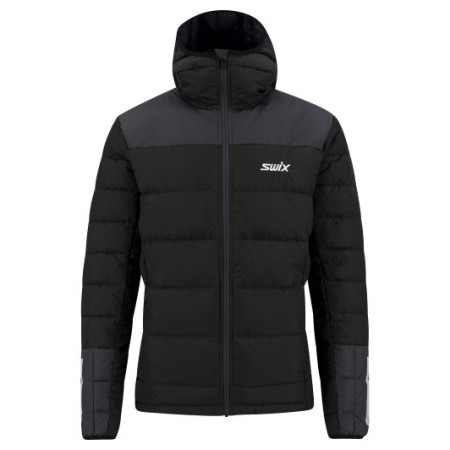 Herren-Daunenjacke Swix Dynamic Down schwarz/grau Black