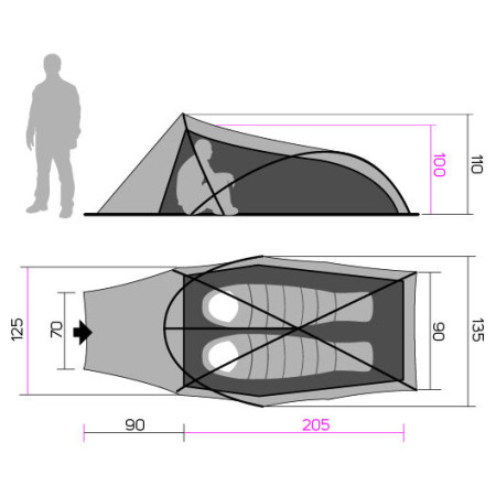 Wanderzelt Hannah Hawk 2