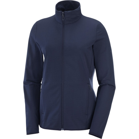 Damen-Sweatshirt Salomon Outrack Full Zip Midlayer W dunkelblau Nightish