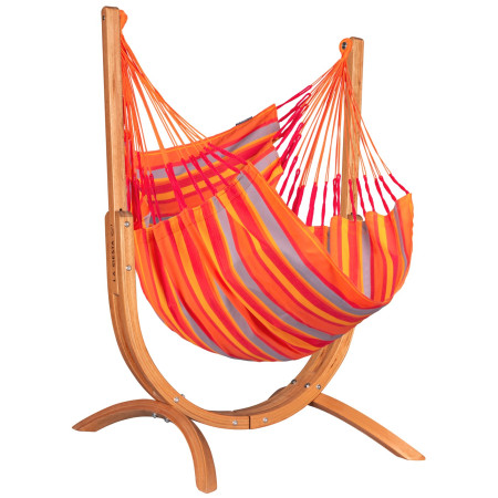 Schaukelstuhl mit Ständer La Siesta Udine Outdoor rot/orange toucan
