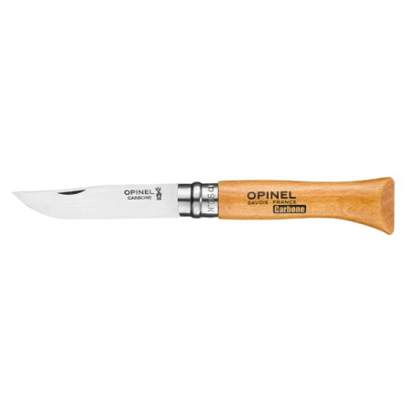 Klappmesser Opinel N°06 Carbon Viroblock, blister natur