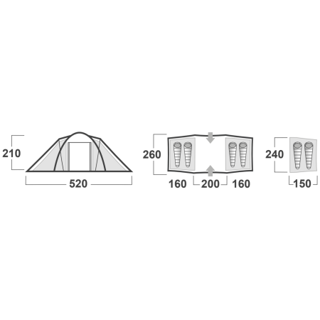 Familienzelt Husky Boston Dural 4