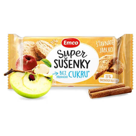 Essen für Unterwegs Emco Super Kekse - Saftiger Apfel 60 g