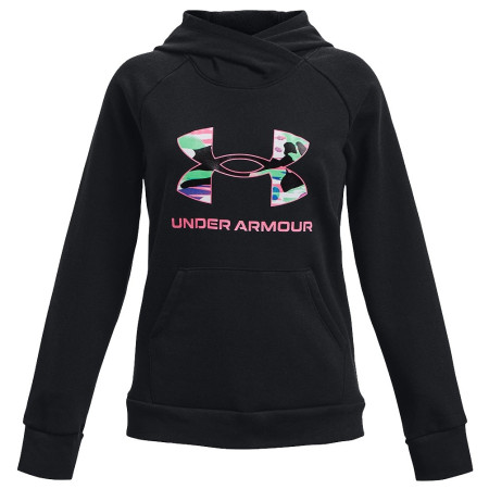 Kinder-Sweatshirt Under Armour Rival Fleece BL Hoodie schwarz Black/Pink Punk
