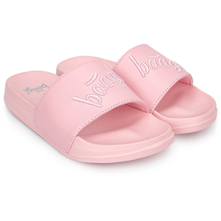 Kinderpantoffeln Baagl Logo Pink