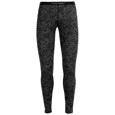 Damen-Leggings Icebreaker 200 Oasis Leggings Forest Shadows schwarz/grau Black/Aop