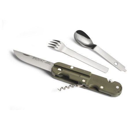 Multifunktionsmesser TB OUTDOOR Bivouac Camp Knife dunkelgrün