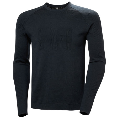 Herren-Funktionsshirt Helly Hansen Lifa Merino Knitevo Crew schwarz 990 Black