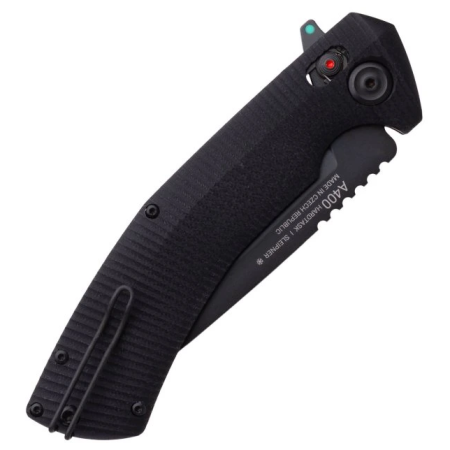 Klappmesser Acta non verba A400-BB, DLC, SL, ALOCK,G10 Black