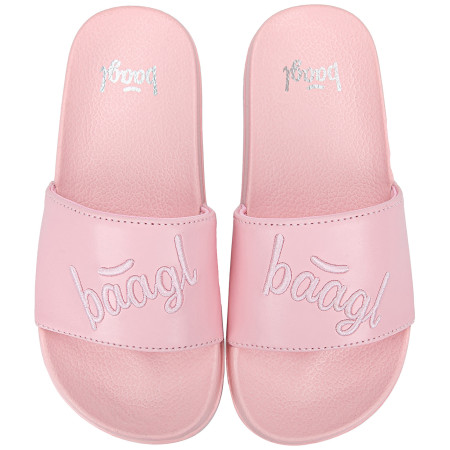 Kinderpantoffeln Baagl Logo Pink